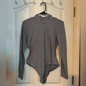 Primark Black and White Striped Bodysuit